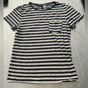 H&M men’s navy and white striped T-shirt size  XS